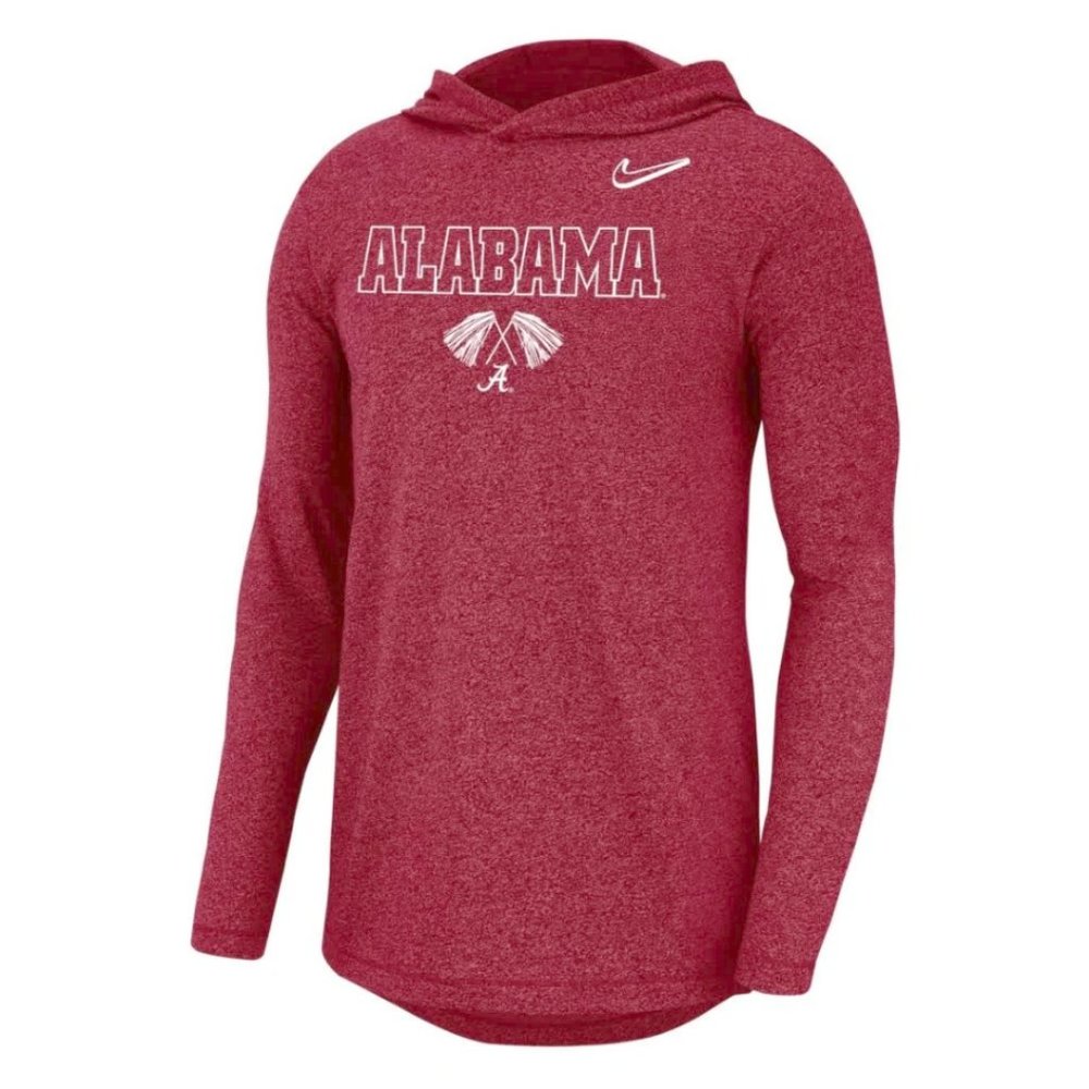 Alabama Crimson Tide Nike Dri-FIT Mens Long-Sleeve Hooded Shirt Red Small